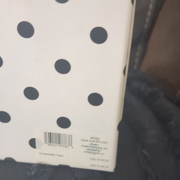 Kate Spade Black Polka Dot Jewelry Box Travel Storage Case w/ Original Box - Picture 2 of 6